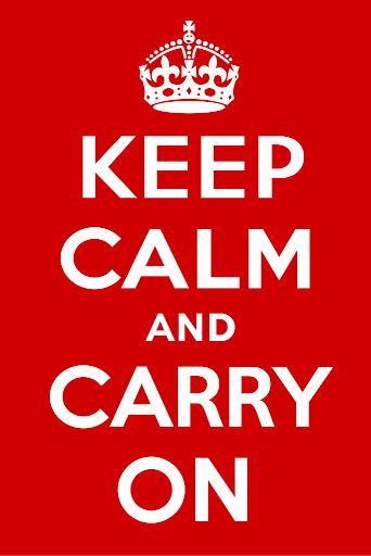 Carry on - phrasal verbs