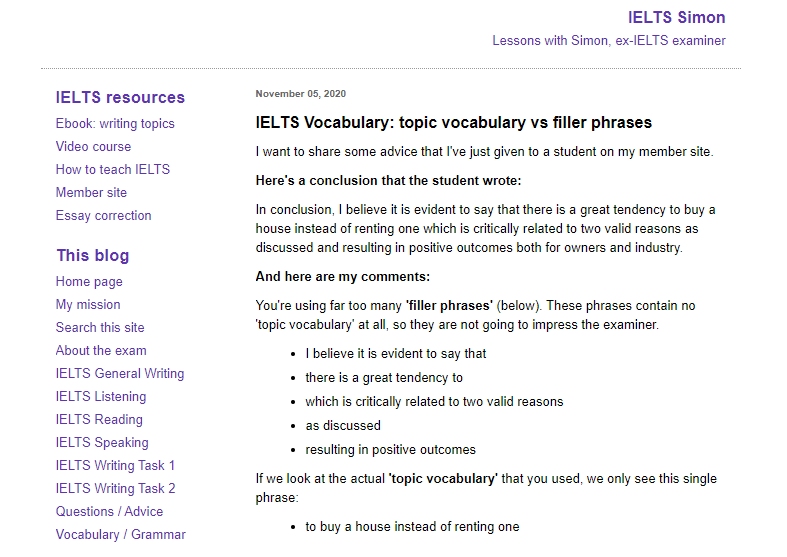 trang web luyện thi IELTS miễn phí IELTS Simon